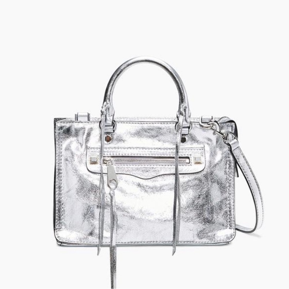 Rebecca Minkoff micro silver purse
